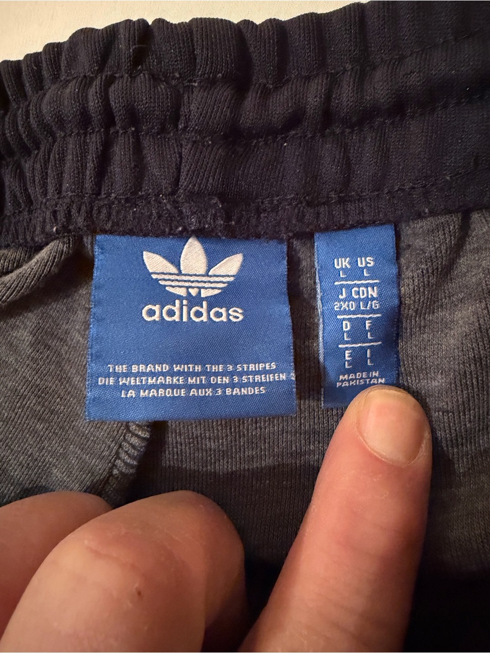 Vintage Adidas Joggers Sweatpants Mens L Navy Blue Red Stripes Retro 90s Stripes View 5
